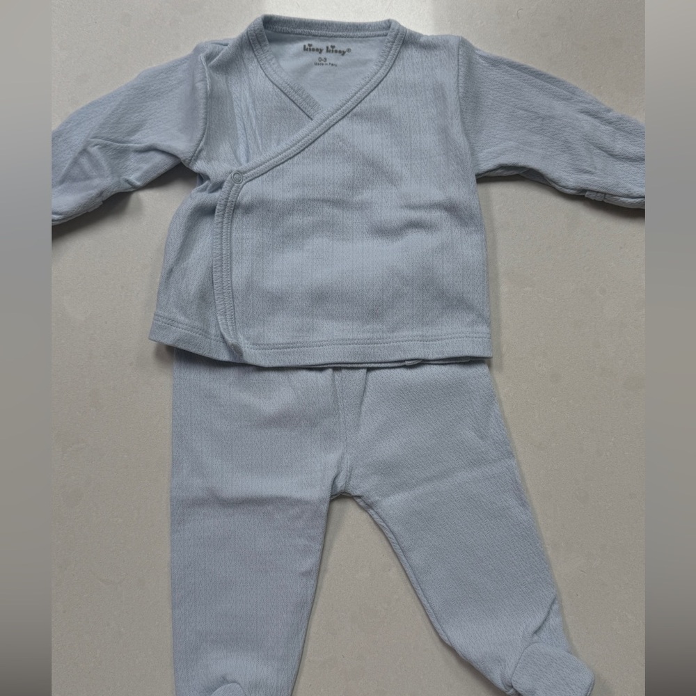 Kissy Kissy - Boys' Pointelle Take Me Home Shirt & Footie Pants Set (0-3M)